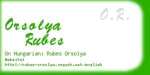 orsolya rubes business card